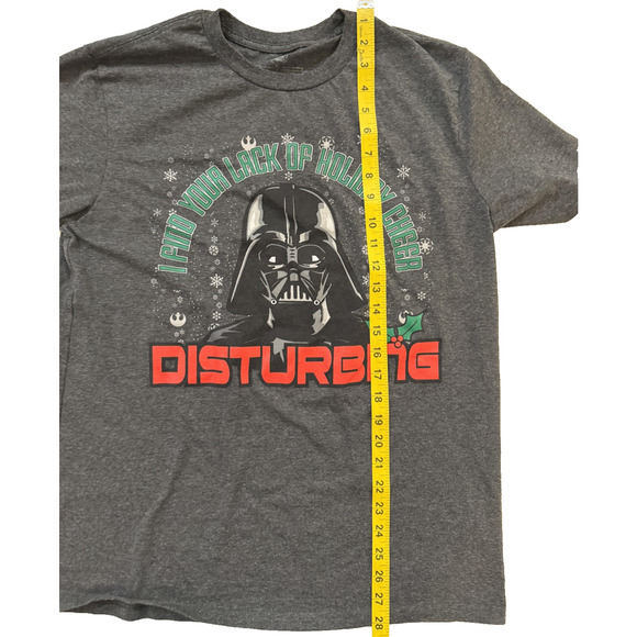 Star Wars Darth Vader Shirt Mens Medium Gray Christmas Holiday Graphic Disney - Picture 5 of 6